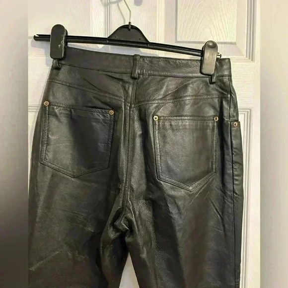 Vintage Premium Black Leather Designer Pants - Picture 8 of 13